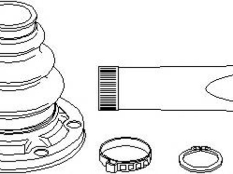 Ansamblu burduf, articulatie planetara BMW 5 limuzina (E60) - TOPRAN 500 598