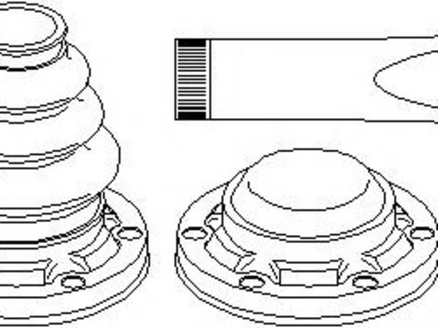 Ansamblu burduf, articulatie planetara BMW 5 limuzina (E60), BMW 5 Touring (E61) - TOPRAN 501 317