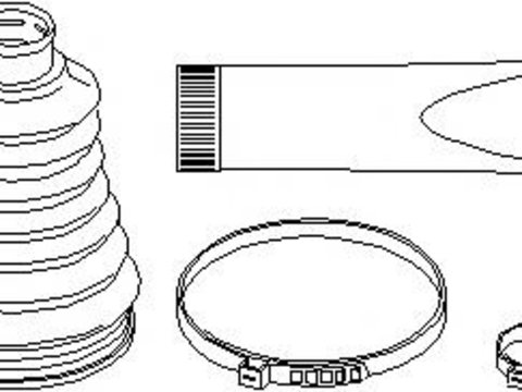 Ansamblu burduf, articulatie planetara Citroen CHANSON (S0, S1), PEUGEOT 106 Mk II (1) - TOPRAN 722 471