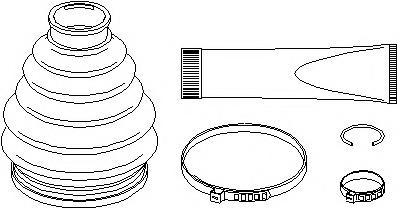 Ansamblu burduf, articulatie planetara Citroen XANTIA (X1), Citroen ZX (N2), PEUGEOT 306 hatchback (7A, 7C, N3, N5) - TOPRAN 722 346