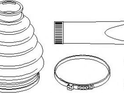 Ansamblu burduf, articulatie planetara Citroen XANTIA (X1), Citroen ZX (N2), PEUGEOT 306 hatchback (7A, 7C, N3, N5) - TOPRAN 722 346