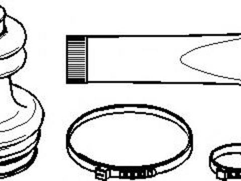 Ansamblu burduf, articulatie planetara FORD FIESTA Mk IV (JA_, JB_), FORD COURIER caroserie (J5_, J3_) - TOPRAN 301 249