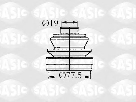 Ansamblu burduf, articulatie planetara MITSUBISHI COLT Mk II (C1_A), HONDA ACCORD Mk III (CA), HONDA ACCORD hatchback (SJ, SY) - SASIC 9004642