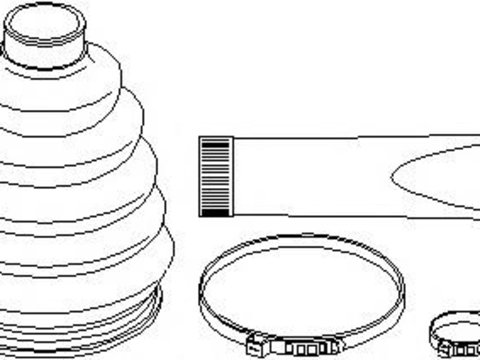 Ansamblu burduf, articulatie planetara OPEL VECTRA C, OPEL VECTRA C GTS, OPEL SIGNUM - TOPRAN 206 989