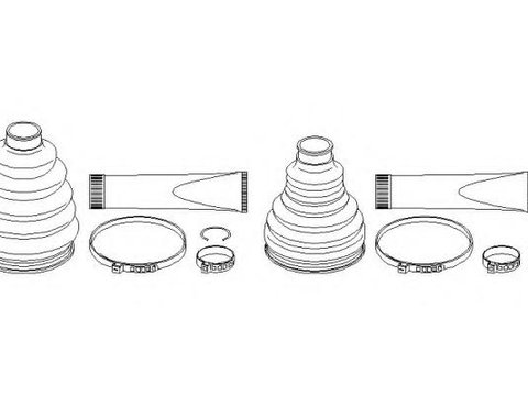 Ansamblu burduf, articulatie planetara OPEL VECTRA C, OPEL VECTRA C GTS, OPEL SIGNUM - TOPRAN 207 105