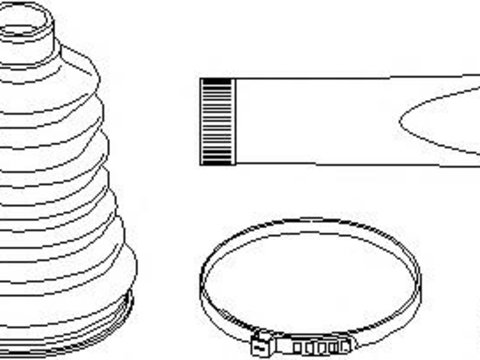 Ansamblu burduf, articulatie planetara PEUGEOT 106 (1A, 1C), Citroen ZX (N2), PEUGEOT 205 Mk II (20A/C) - TOPRAN 721 196