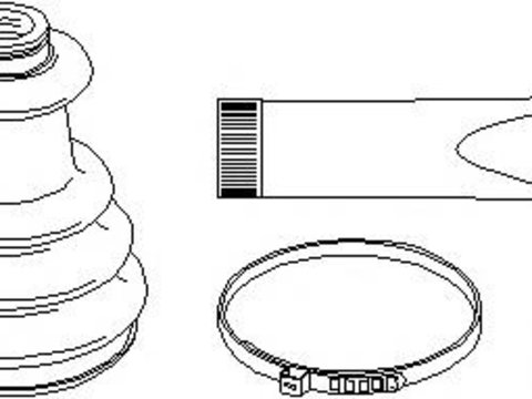 Ansamblu burduf, articulatie planetara PEUGEOT 205 Mk II (20A/C) - TOPRAN 720 298