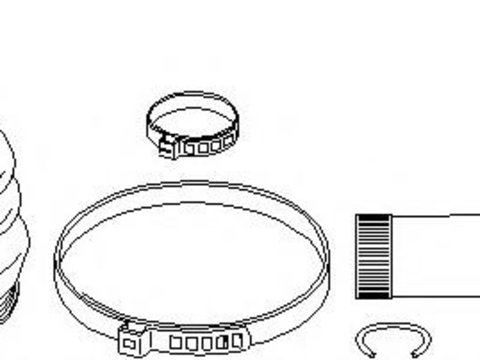 Ansamblu burduf, articulatie planetara PORSCHE CAYENNE (955), VW TOUAREG (7LA, 7L6, 7L7), VW TOURAN (1T1, 1T2) - TOPRAN 111 667