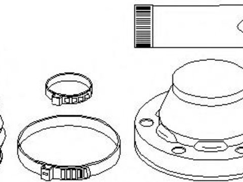 Ansamblu burduf, articulatie planetara PORSCHE CAYENNE (955), VW TOUAREG (7LA, 7L6, 7L7), AUDI Q7 (4L) - TOPRAN 110 969