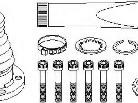 Ansamblu burduf, articulatie planetara SEAT TOLEDO (1L), AUDI A3 (8L1), SKODA OCTAVIA (1U2) - TOPRAN 108 380