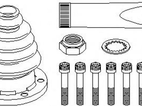 Ansamblu burduf, articulatie planetara SEAT CORDOBA limuzina (6K1, 6K2), AUDI A4 limuzina (8D2, B5), VW CARAT (32B) - TOPRAN 102 813