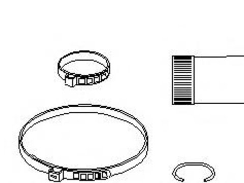 Ansamblu burduf, articulatie planetara VW CADDY Mk II (9U7), SKODA FELICIA Mk II (6U1), SKODA FELICIA Mk II combi (6U5) - TOPRAN 110 972