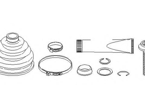 Ansamblu burduf, articulatie planetara VW PASSAT limuzina (3B3), VW PASSAT Variant (3B6) - TOPRAN 113 349