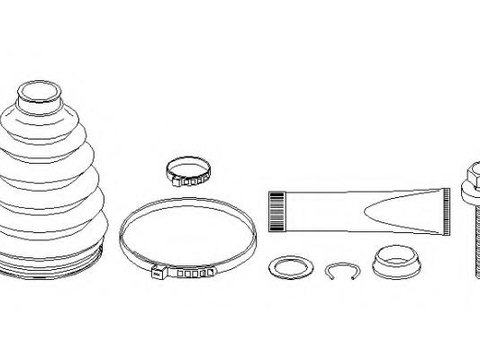 Ansamblu burduf, articulatie planetara VW SHARAN (7M8, 7M9, 7M6), FORD GALAXY (WGR), SEAT ALHAMBRA (7V8, 7V9) - TOPRAN 109 413