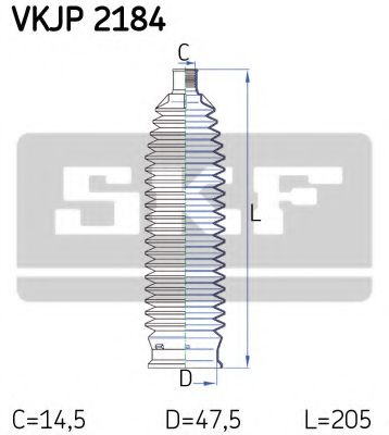 Ansamblu burduf, directie AUDI A1 (8X1, 8XK, 8XF) (2010 - 2016) SKF VKJP 2184