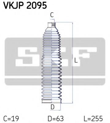 Ansamblu burduf, directie AUDI A4 limuzina (8D2, B5), AUDI A6 limuzina (4A, C4), AUDI A8 limuzina (4D2, 4D8) - SKF VKJP 2095