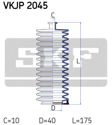 Ansamblu burduf, directie CITROËN ZX Estate (N2) (1993 - 1998) SKF VKJP 2045