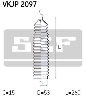 Ansamblu burduf, directie FIAT DUCATO bus (230) (1994 - 2002) SKF VKJP 2097
