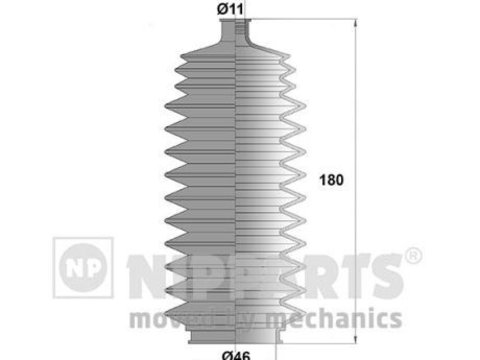 Ansamblu burduf directie J2841011 NIPPARTS pentru Nissan Maxima Nissan 300 Nissan Serena Nissan Mistral Nissan Terrano Nissan Pathfinder Nissan Almera Nissan Pulsar Nissan Primera Nissan Vanette Nissan Nomad