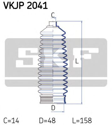 Ansamblu burduf, directie OPEL VECTRA B Combi (31) (1996 - 2003) SKF VKJP 2041 piesa NOUA