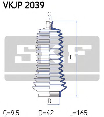 Ansamblu burduf, directie RENAULT MASTER II caroserie (FD) (1998 - 2010) SKF VKJP 2039 piesa NOUA