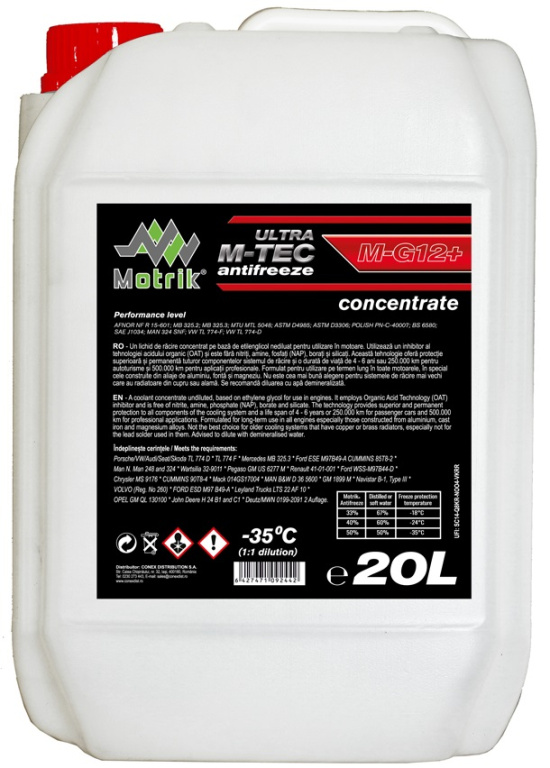 Antigel Concentrat Motrik Ultra M-Tec G12+ 20L 109244