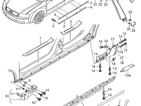 Aparatoare noroi stanga spate Audi A4 B7 (8E)Berlina 2007 1.9 TDI OEM 8E0853833E