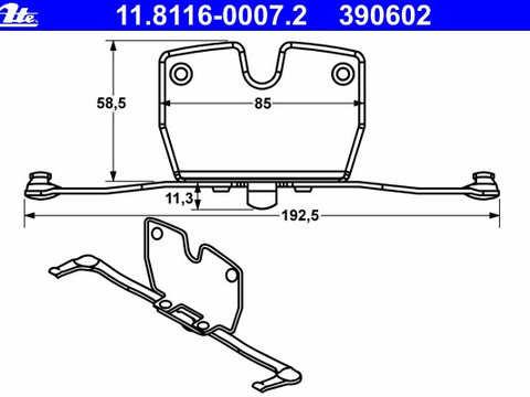 Arc etrier frana 11 8116-0007 2 ATE pentru Bmw Seria 5 Bmw Seria 6 Bmw Seria 7