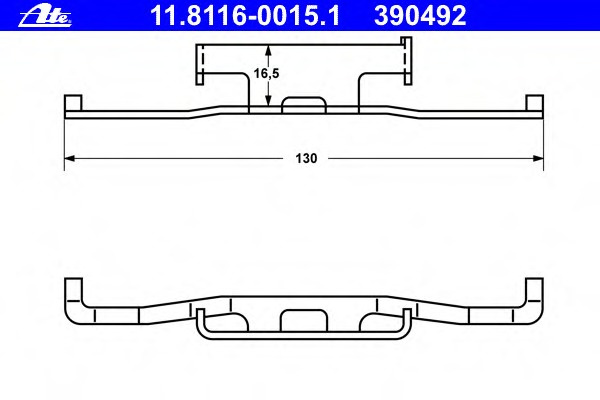 Arc etrier frana 11 8116-0015 1 ATE pentru Bmw Seria 3 Bmw Seria 5 Bmw Seria 6 Bmw Seria 7