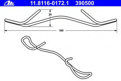 Arc etrier frana 11 8116-0172 1 ATE pentru Mercede