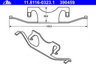 Arc etrier frana 11 8116-0323 1 ATE pentru Mercede