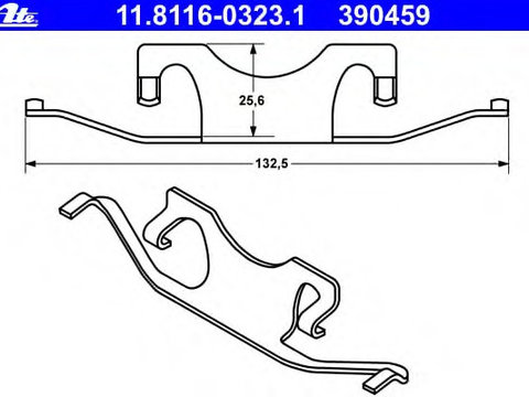 Arc etrier frana 11 8116-0323 1 ATE pentru Mercedes-benz R-class Mercedes-benz E-class Mercedes-benz Gl-class Mercedes-benz Sl Mercedes-benz S-class Mercedes-benz Cls Mercedes-benz M-class