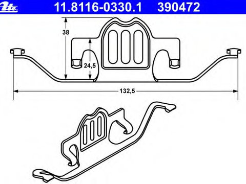 Arc etrier frana 11 8116-0330 1 ATE pentru Bmw X5 Bmw X6 Bmw Seria 5 Bmw Seria 6