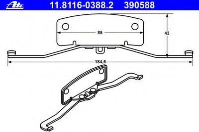 Arc etrier frana 11 8116-0388 2 ATE pentru Volvo V