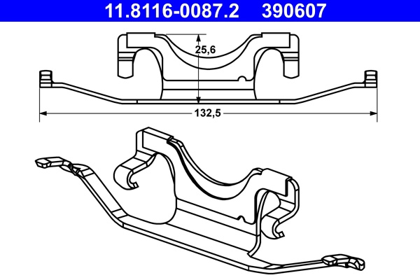 Arc, etrier frana ATE 11.8116-0087.2 pentru MERCEDES-BENZ CLS (C218) 2011-2017