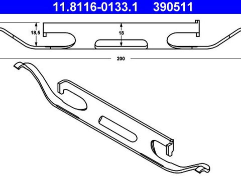 Arc, etrier frana ATE 11.8116-0133.1