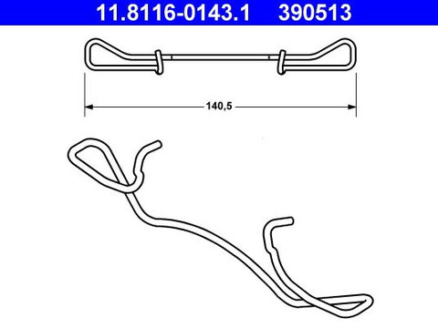 Arc, etrier frana ATE 11.8116-0143.1