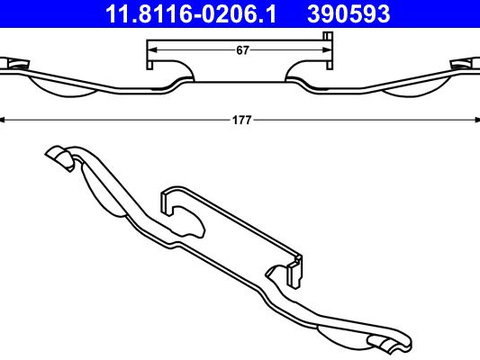 Arc, etrier frana ATE 11.8116-0206.1