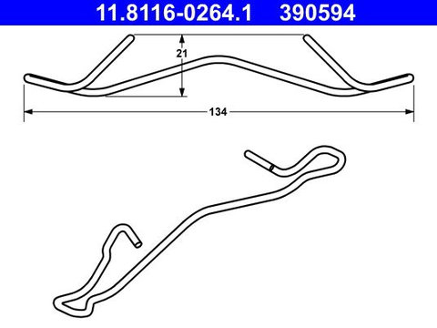 Arc, etrier frana ATE 11.8116-0264.1