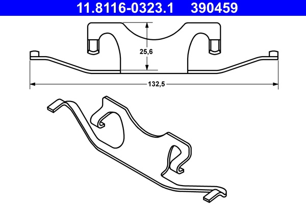 Arc, etrier frana ATE 11.8116-0323.1 pentru MERCEDES-BENZ M-CLASS (W164) 2005 2006 2007 2008 2009 2010 2011