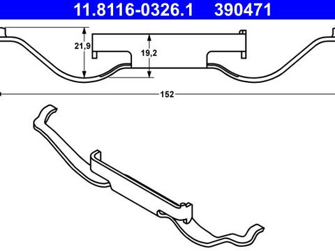 Arc, etrier frana ATE 11.8116-0326.1