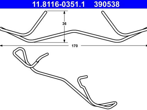 Arc, etrier frana ATE 11.8116-0351.1