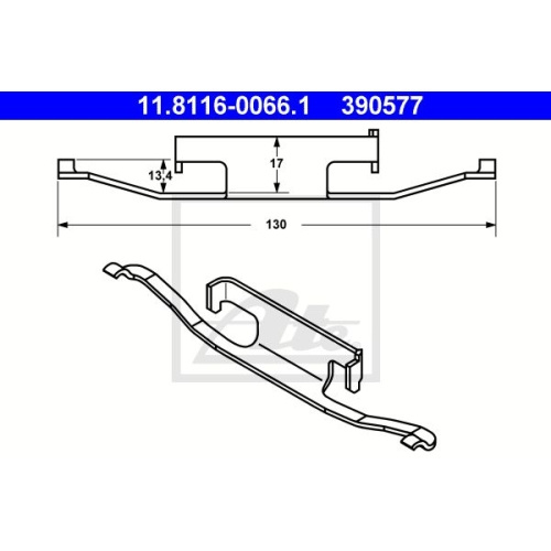 Arc etrier frana Ate 11811600661