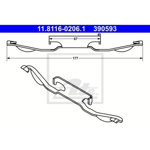 Arc etrier frana Ate 11811602061