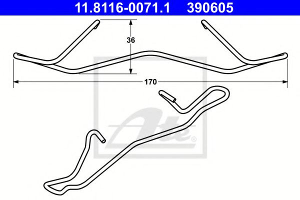 Arc, etrier frana AUDI A4 (8W2, B9) (2015 - 2016) ATE 11.8116-0071.1 piesa NOUA