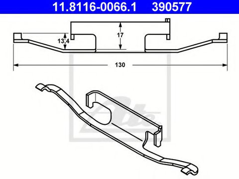 Arc, etrier frana BMW 3 cupe (E46) (1999 - 2006) ATE 11.8116-0066.1