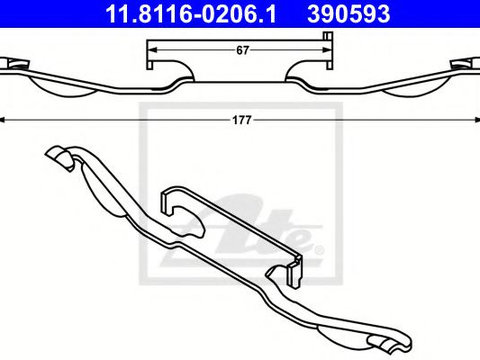 Arc, etrier frana BMW 3 Touring (E36) (1995 - 1999) ATE 11.8116-0206.1