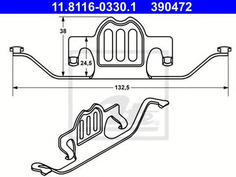 Arc, etrier frana BMW 6 (E63) (2004 - 2010) ATE 11.8116-0330.1