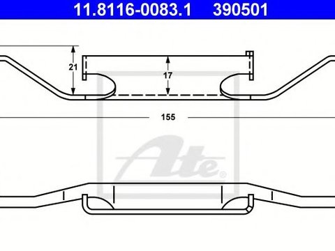 Arc, etrier frana BMW Seria 3 Cabriolet (E36) (1993 - 1999) ATE 11.8116-0083.1 piesa NOUA