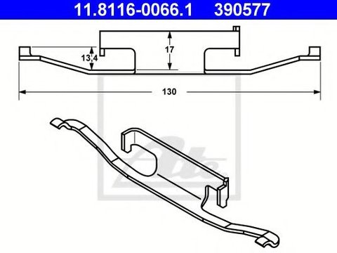 Arc, etrier frana BMW Seria 3 Cabriolet (E46) (2000 - 2007) ATE 11.8116-0066.1 piesa NOUA